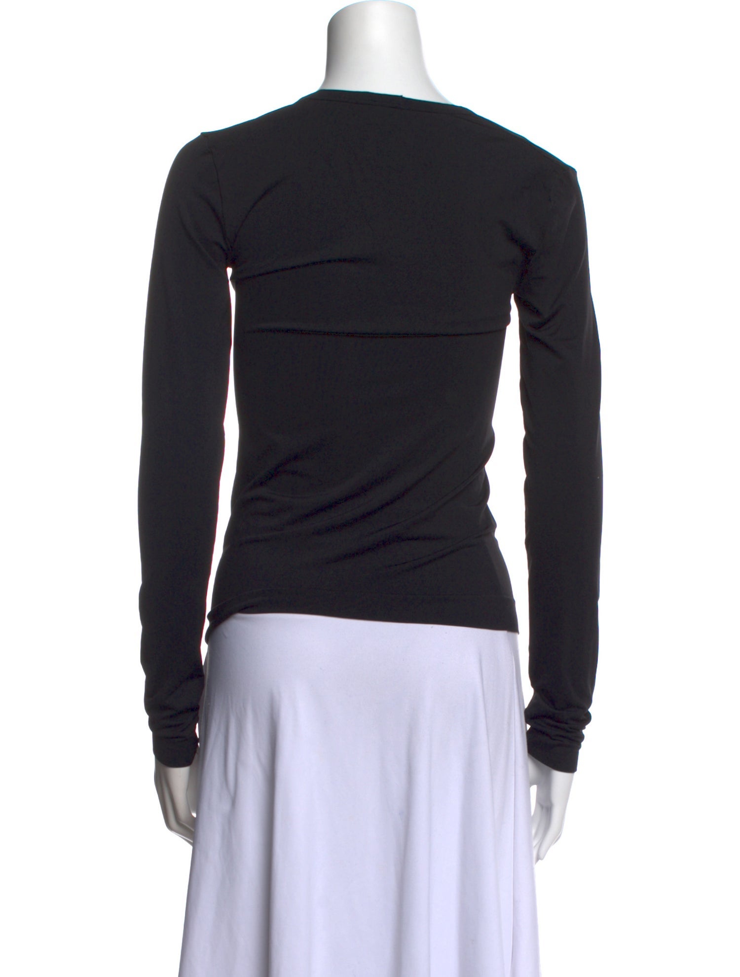 Helmut Lang Scoop Neck Long Sleeve Top
